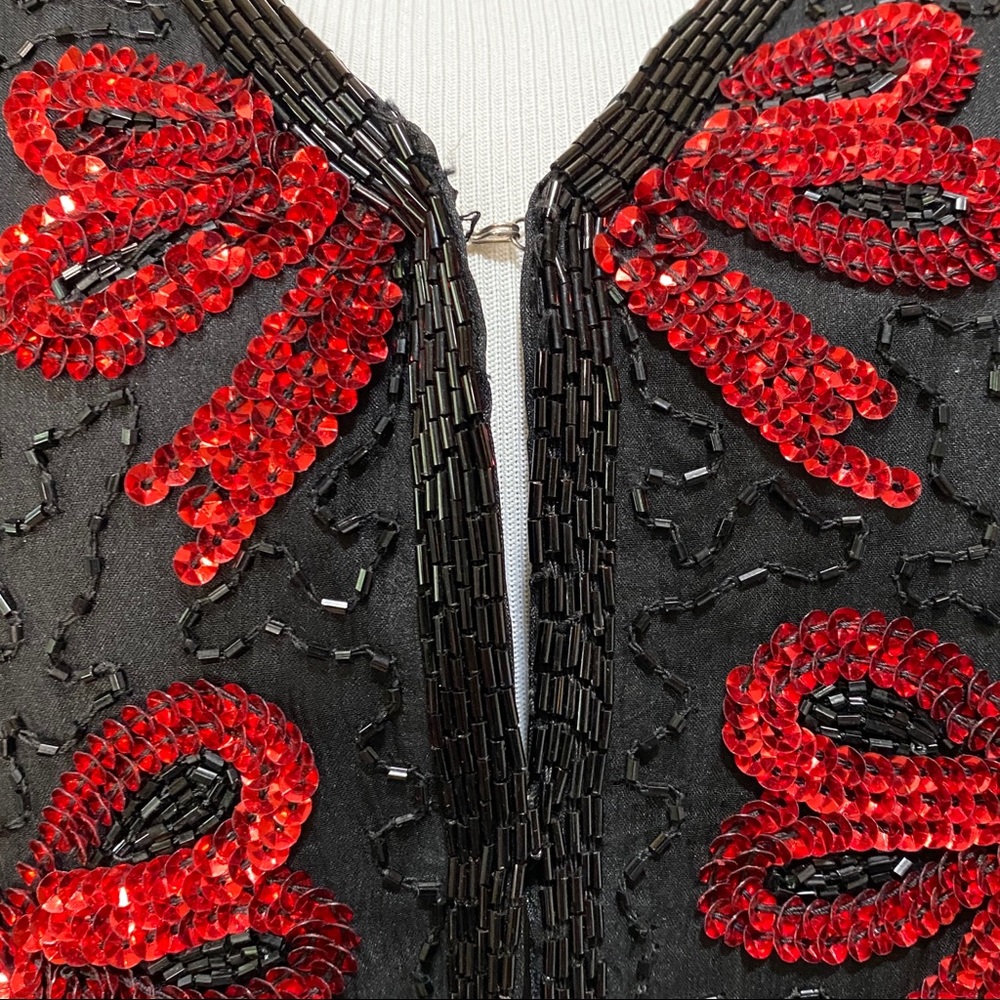 Laurence  Kazar Sequin  & Silk  Holiday Jacket - Picture 12 of 13